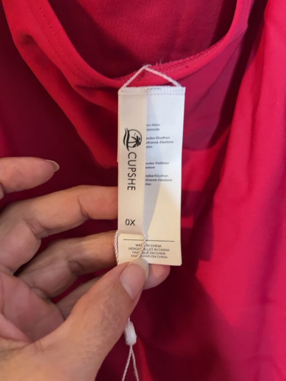 Cupshe Women's Red One-Piece Swimsuit - Picture 2 of 3